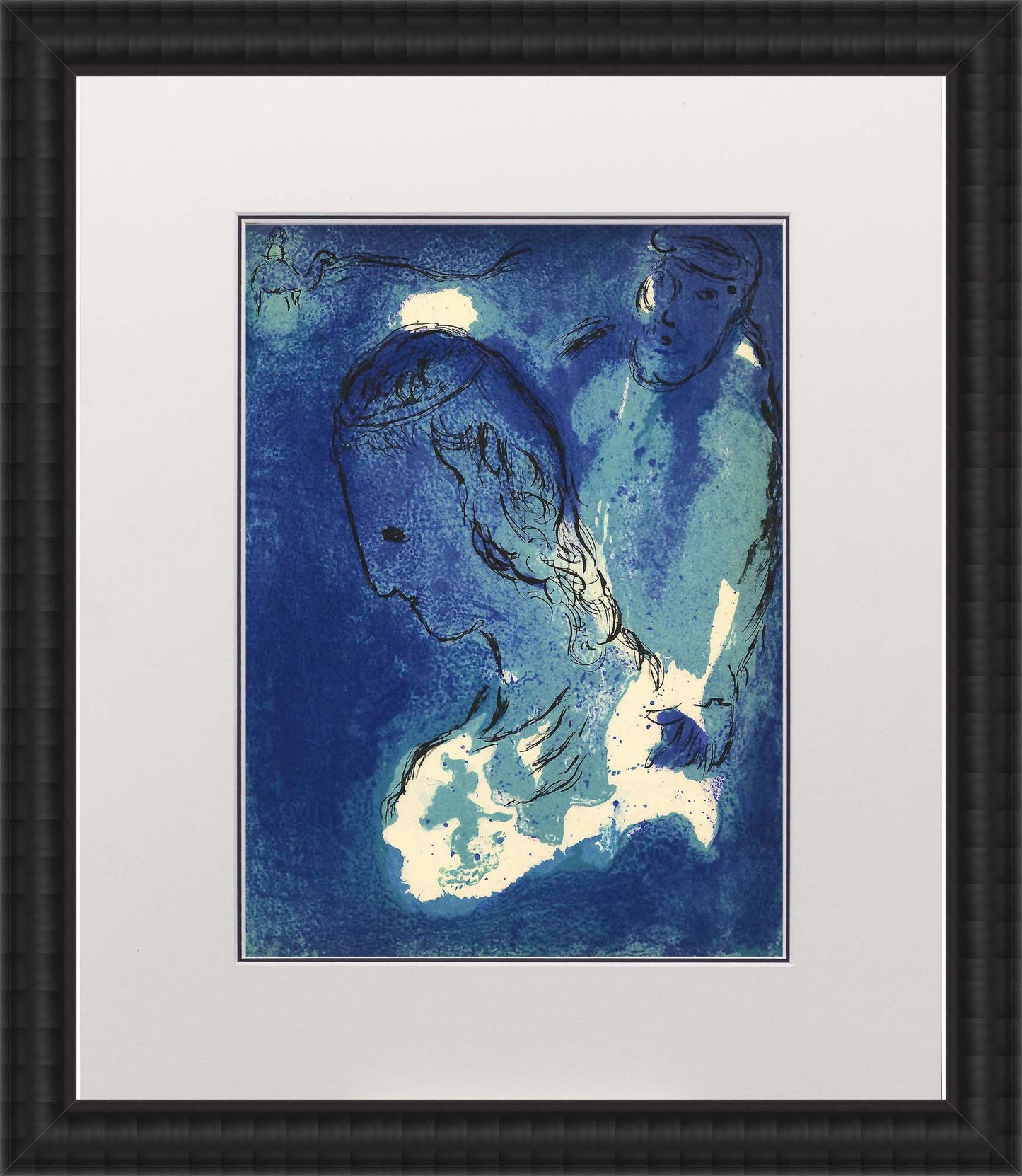 Marc Chagall; Abraham et Sara lithograph Verve - The Bible frame