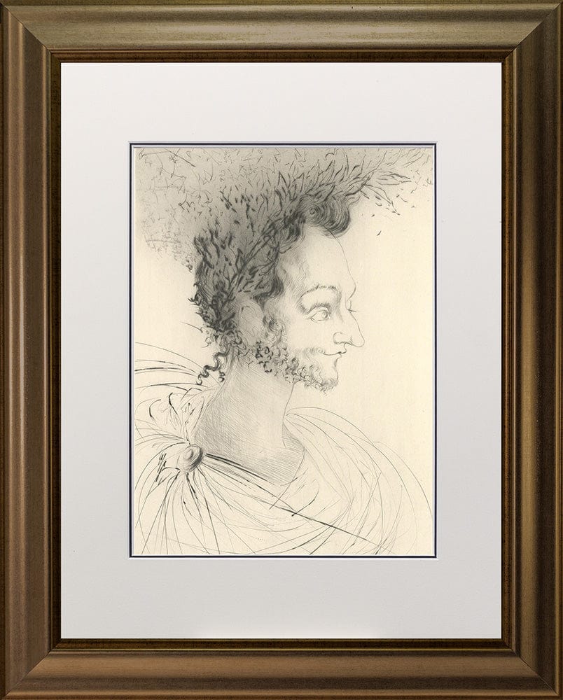 Salvador Dali - Portrait de Ronsard from ‘Les Amours de Cassandre’ Framed