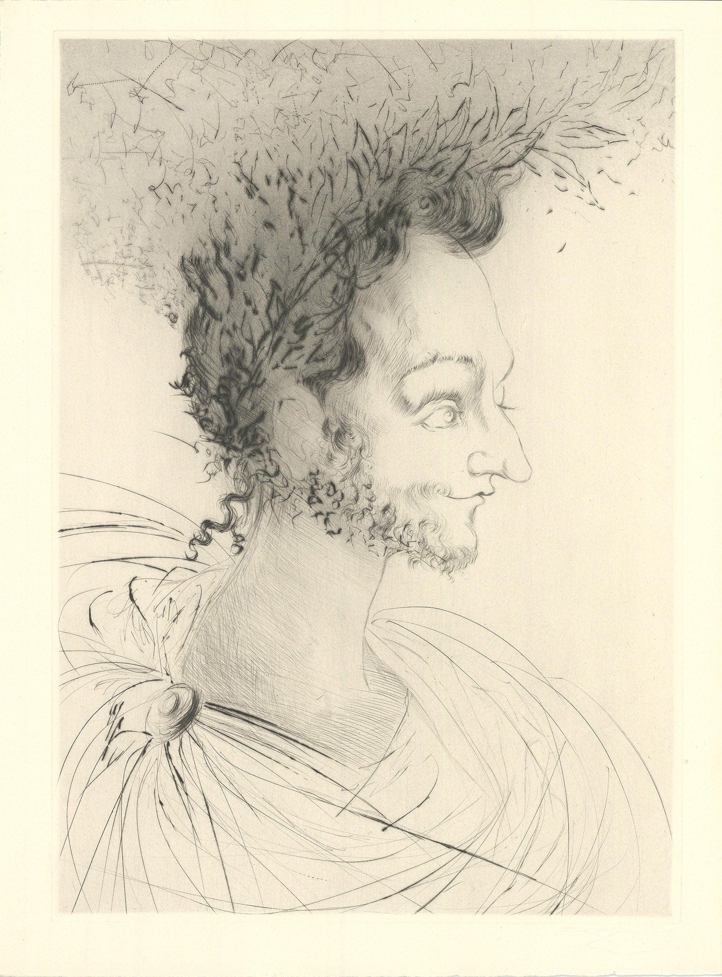 Salvador Dali Portrait de Ronsard from ‘Les Amours de Cassandre’ 1968