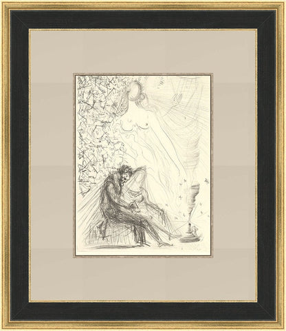 Salvador Dali - Le Couple a la Bougie from ‘Les Amours de Cassandre’ Framed