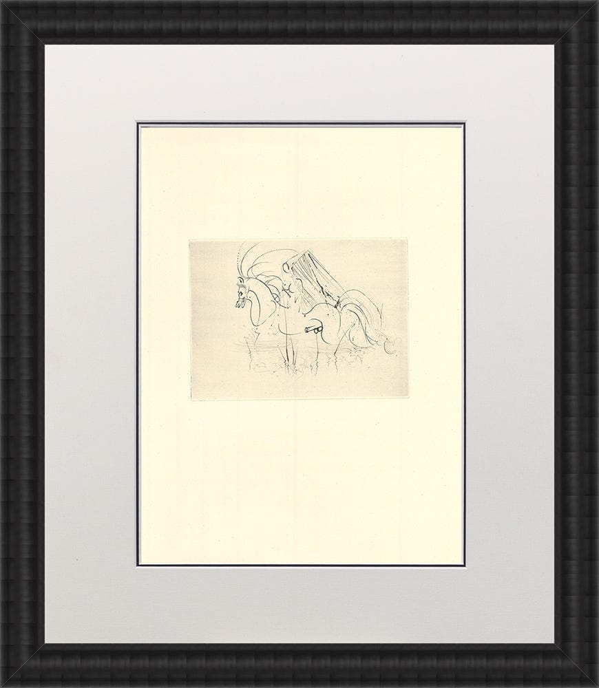Salvador Dali - Untitled Vignette from ‘Les Amours de Cassandre’ III Framed