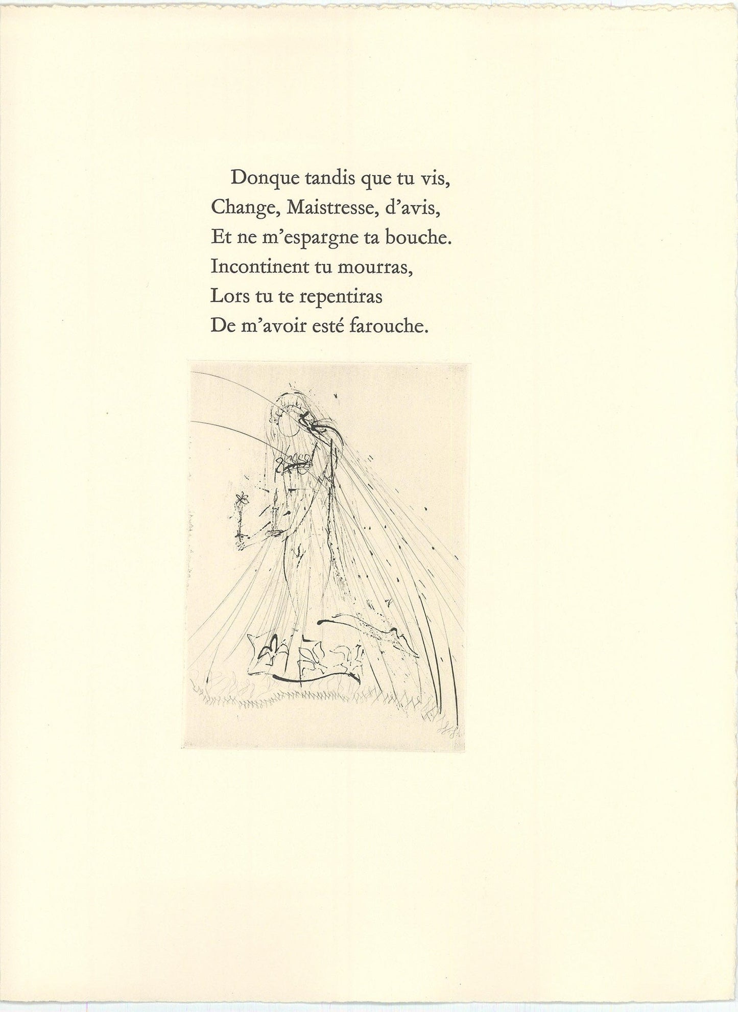 Salvador Dali - Untitled Vignette from ‘Les Amours de Cassandre’ VI 1968