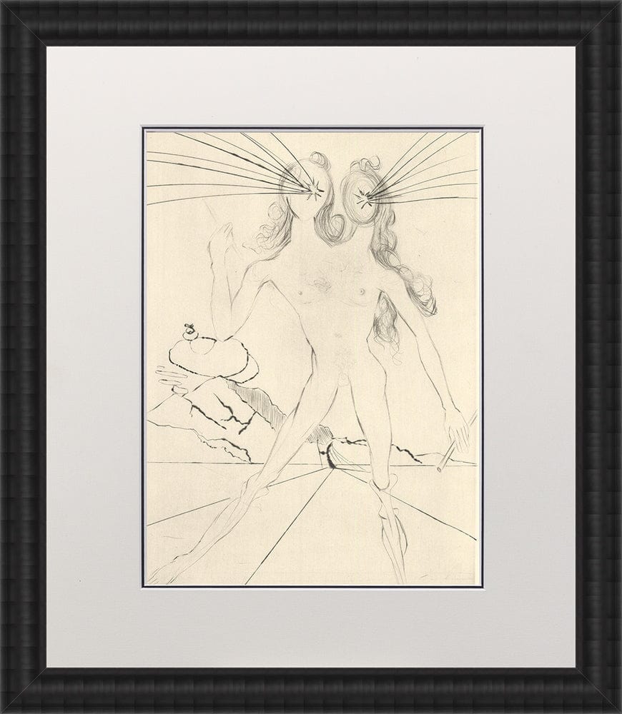 Salvador Dali - Bicephale from "Les Amours de Cassandre" framed