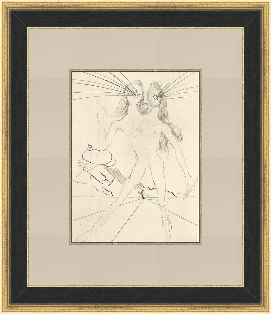 Salvador Dali - Bicephale from "Les Amours de Cassandre" framed
