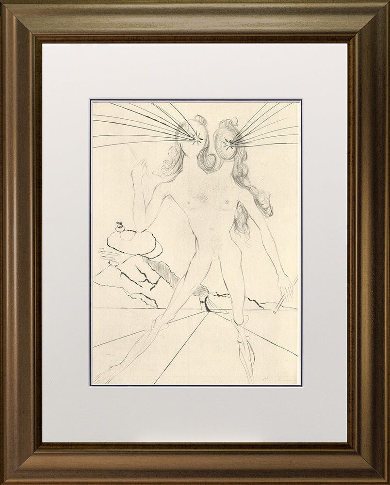 Salvador Dali - Bicephale from "Les Amours de Cassandre" framed