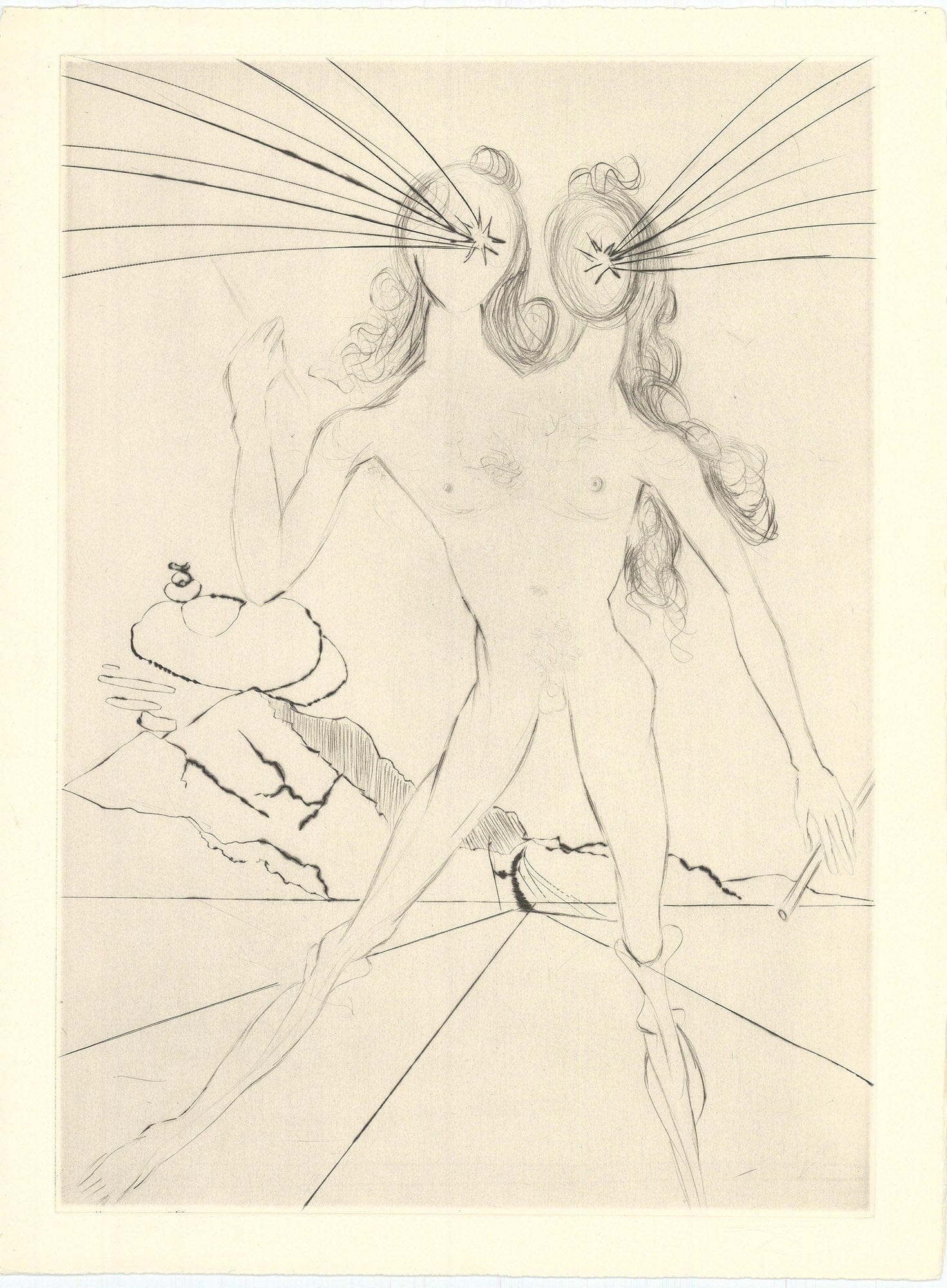 Salvador Dali - Bicephale from "Les Amours de Cassandre" 1968