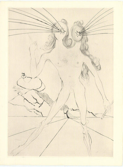 Salvador Dali - Bicephale from "Les Amours de Cassandre" 1968