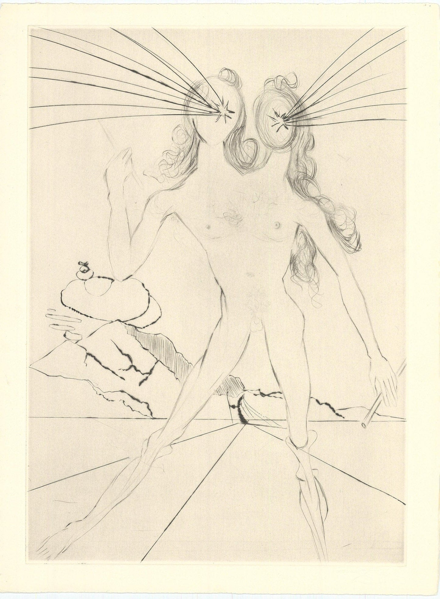 Salvador Dali - Bicephale from "Les Amours de Cassandre" 1968