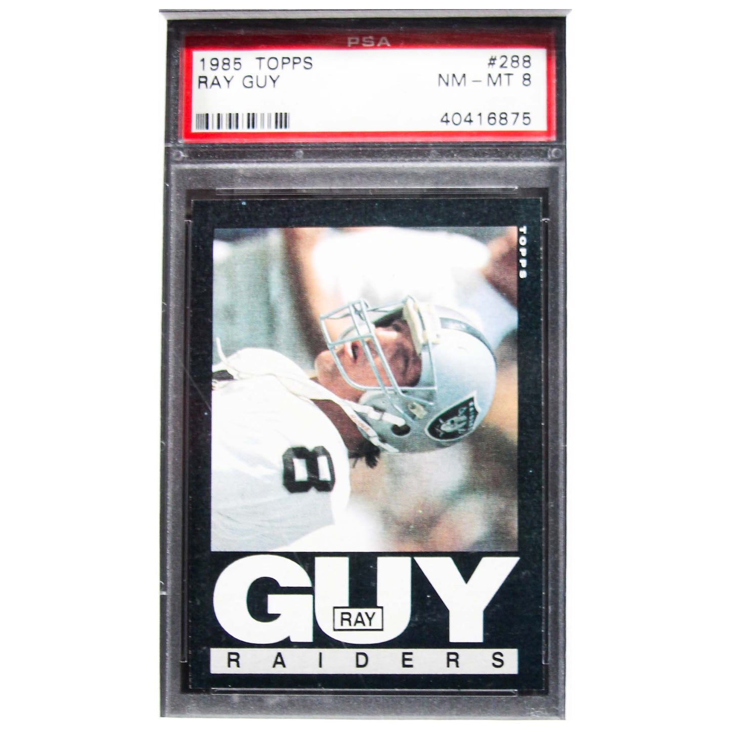 Ray Guy #8 Signed Jersey Card