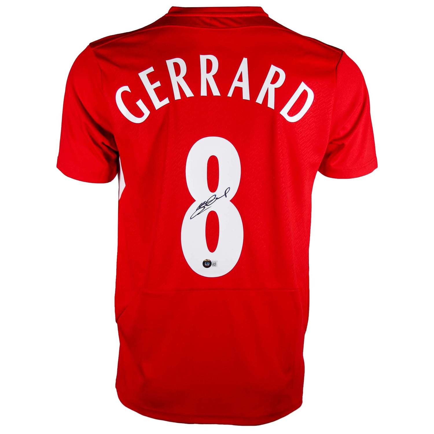 Steven Gerrard Signed Liverpool Jersey Back