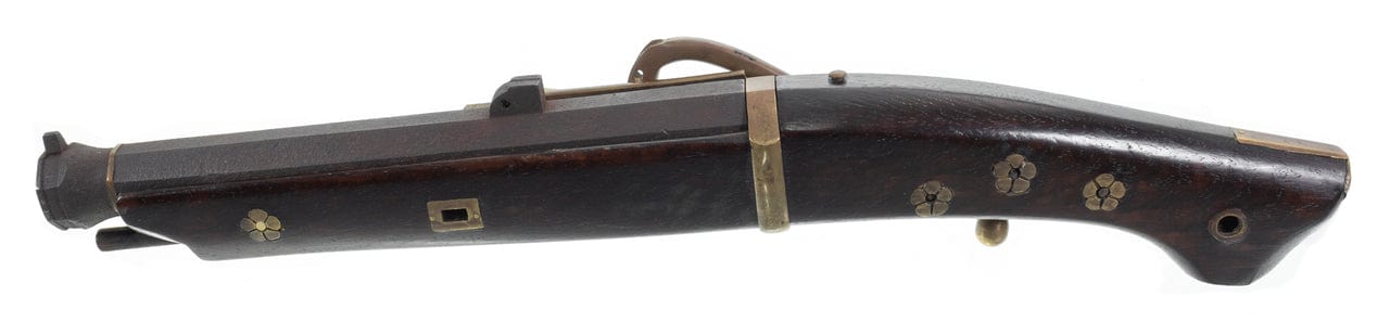 1700s Japan Model Tenegashima Pistol Side View 