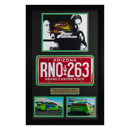 Paul Walker Fast & the Furious License plate Memorabilia 