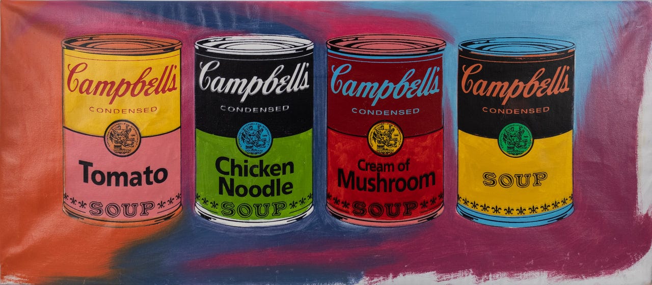 Steve Kaufman; Campbells Soup Quad Front