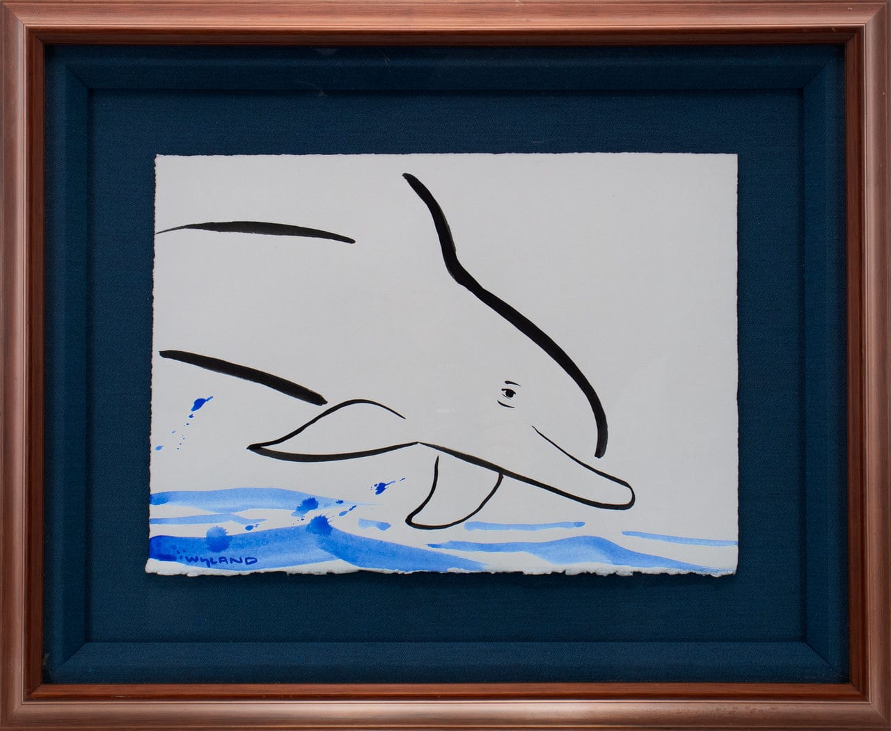 Wyland; Dolphin Framed