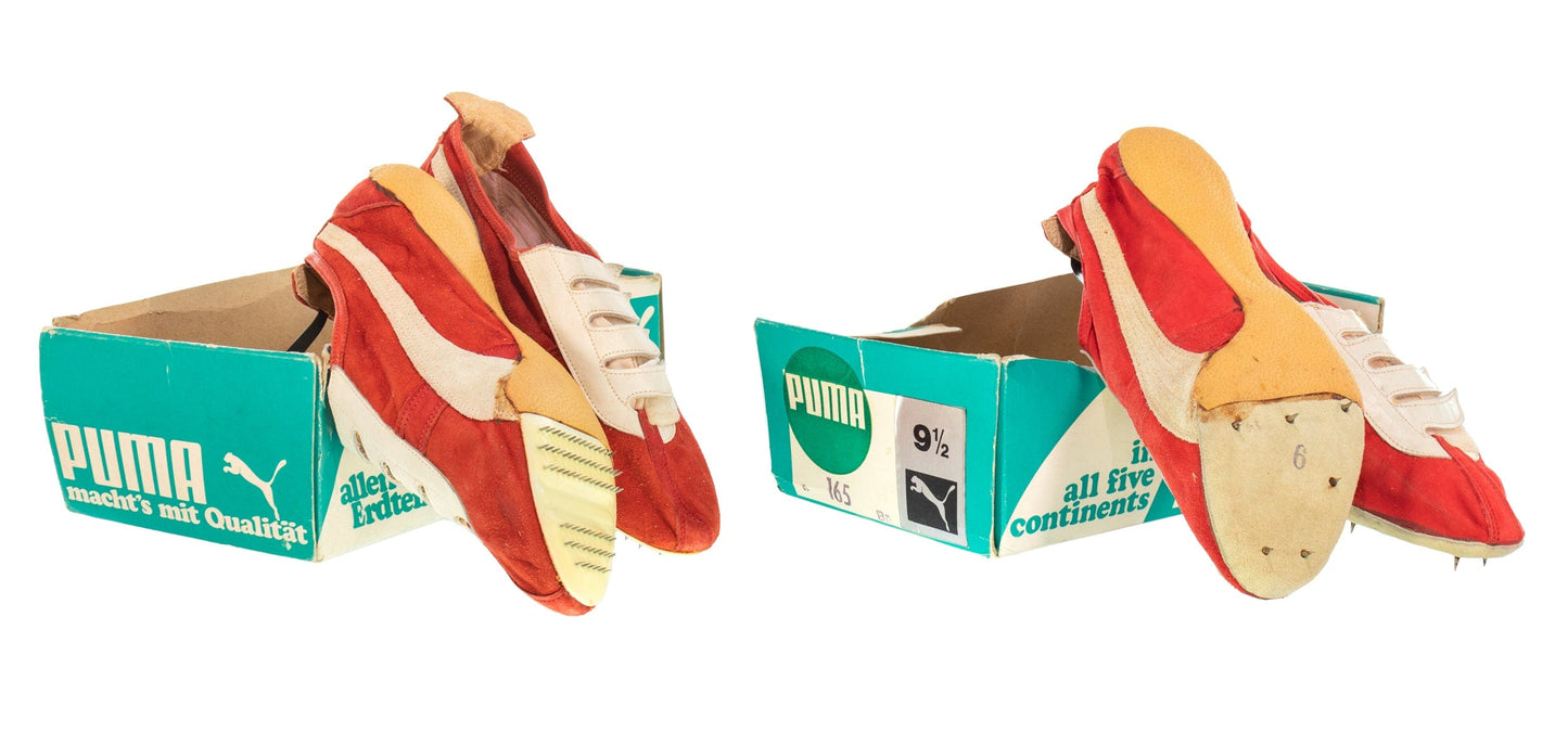 Two 1968 Olympic Puma Sneakers Spikes