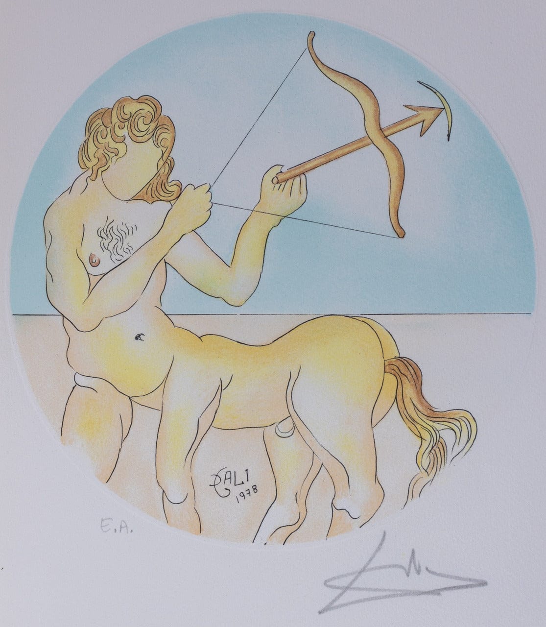 Salvador Dali; "Sagittarius" - Zodiac Suite Front