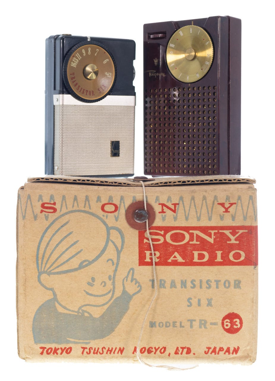 Two Vintage Transistor Radios Original Box