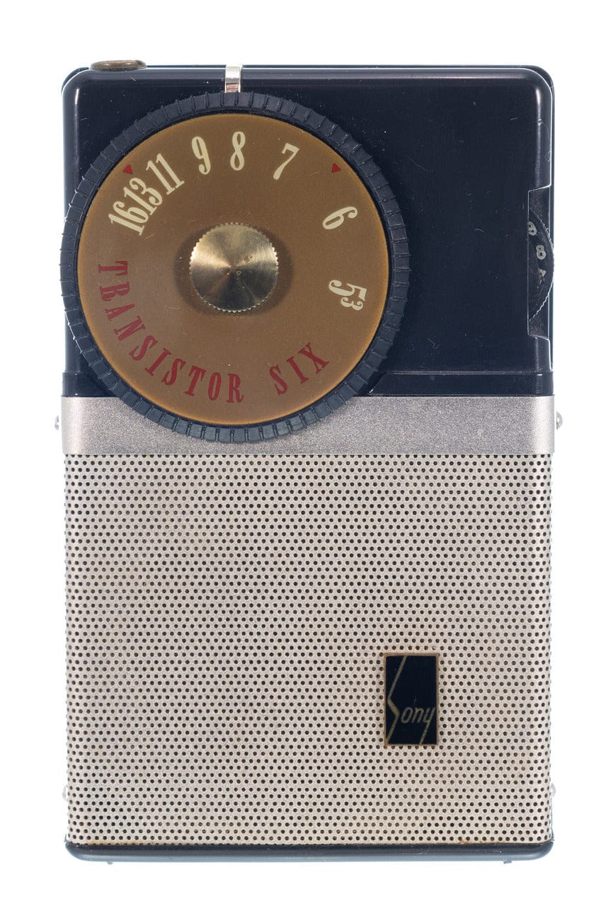 Two Vintage Transistor Radios Silver