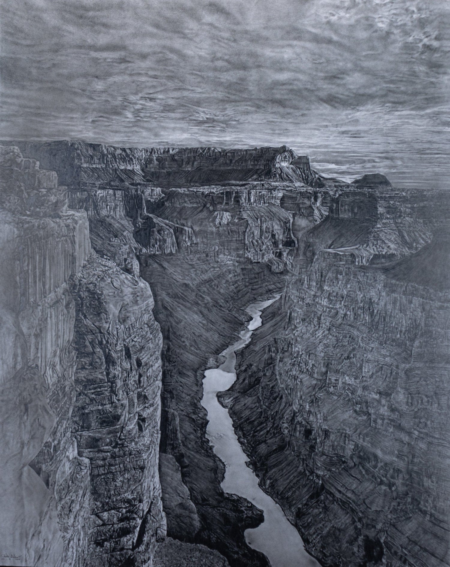 Realistic Sketch by Chris Baker of the Grand Canyon