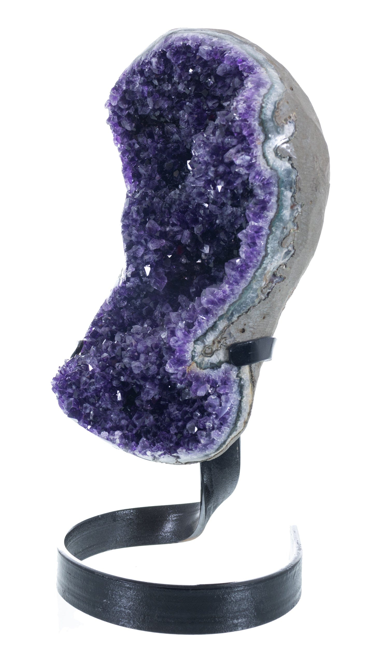 Amethyst Geode Crystal Cluster Right View