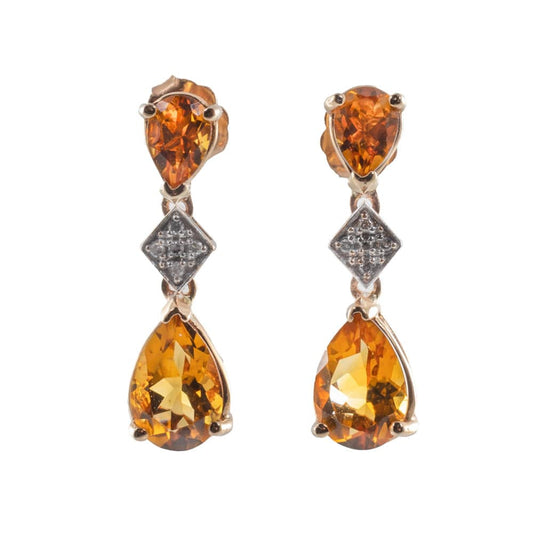 14K Citrine Drop Earrings Thumbnail