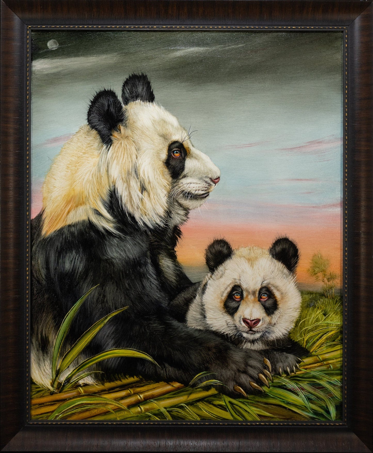 Martin Katon; Pandas At Peace Framed