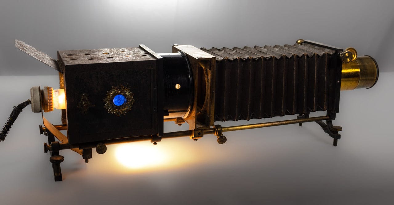 1920's Projector Darlot Brass Lens Light