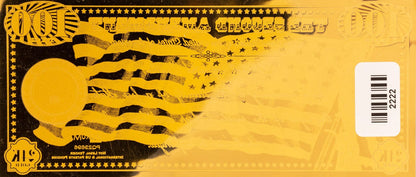 Second Amendment 100MG Gold Note Reverse 