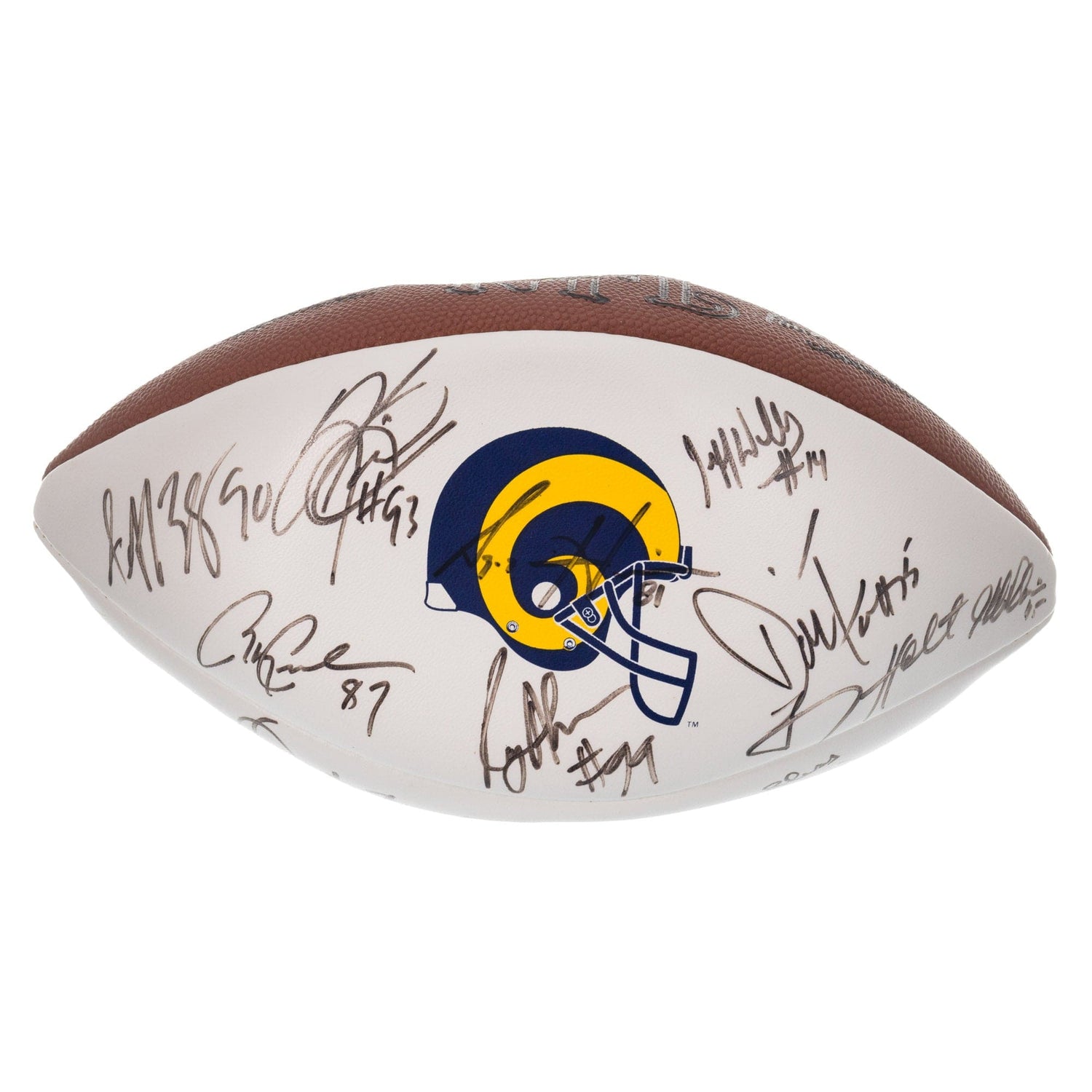 2001 St. Louis Rams Super Bowl Team Signed Football ZOOM