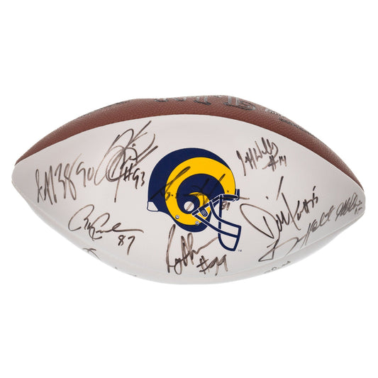 2001 St. Louis Rams Super Bowl Team Signed Football ZOOM