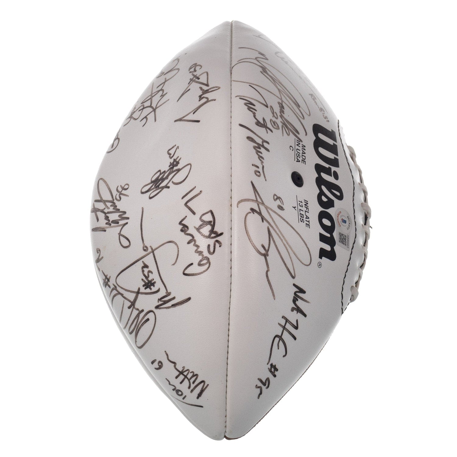 2001 St. Louis Rams Super Bowl Team Signed Football Tall