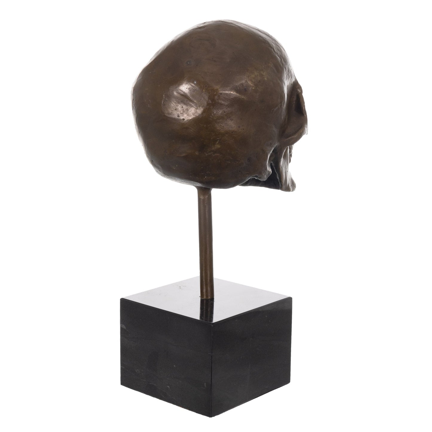 Manship Skeleton Head Bust Bone Bronze Sculpture Reverse