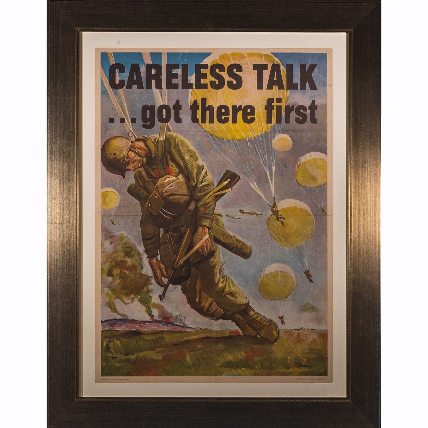 "CARELESS TALK...got there first" Framed