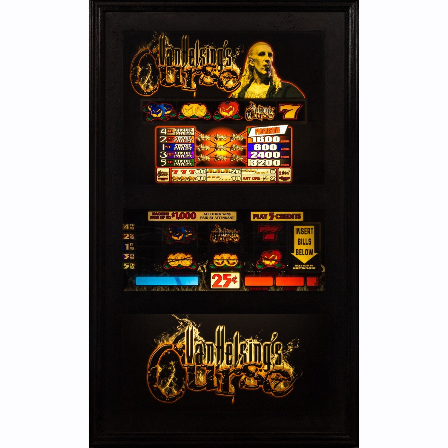 Van Helsing Casino Slot Machine Backboard ZOOM
