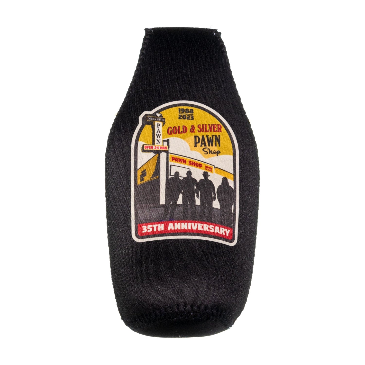 Gold & Silver Pawn Shop 35th Anniversary Bottle Koozie Image
