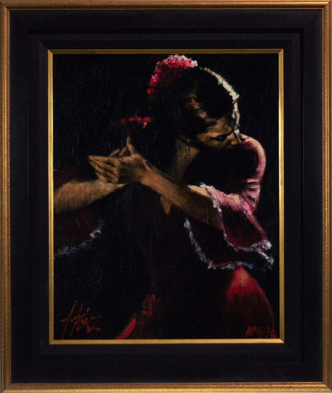 Fabian Perez; "Flamenco V" Framed