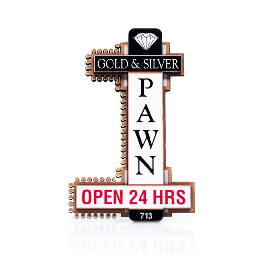 Wooden Gold & Silver Pawn Magnets G S Pawn