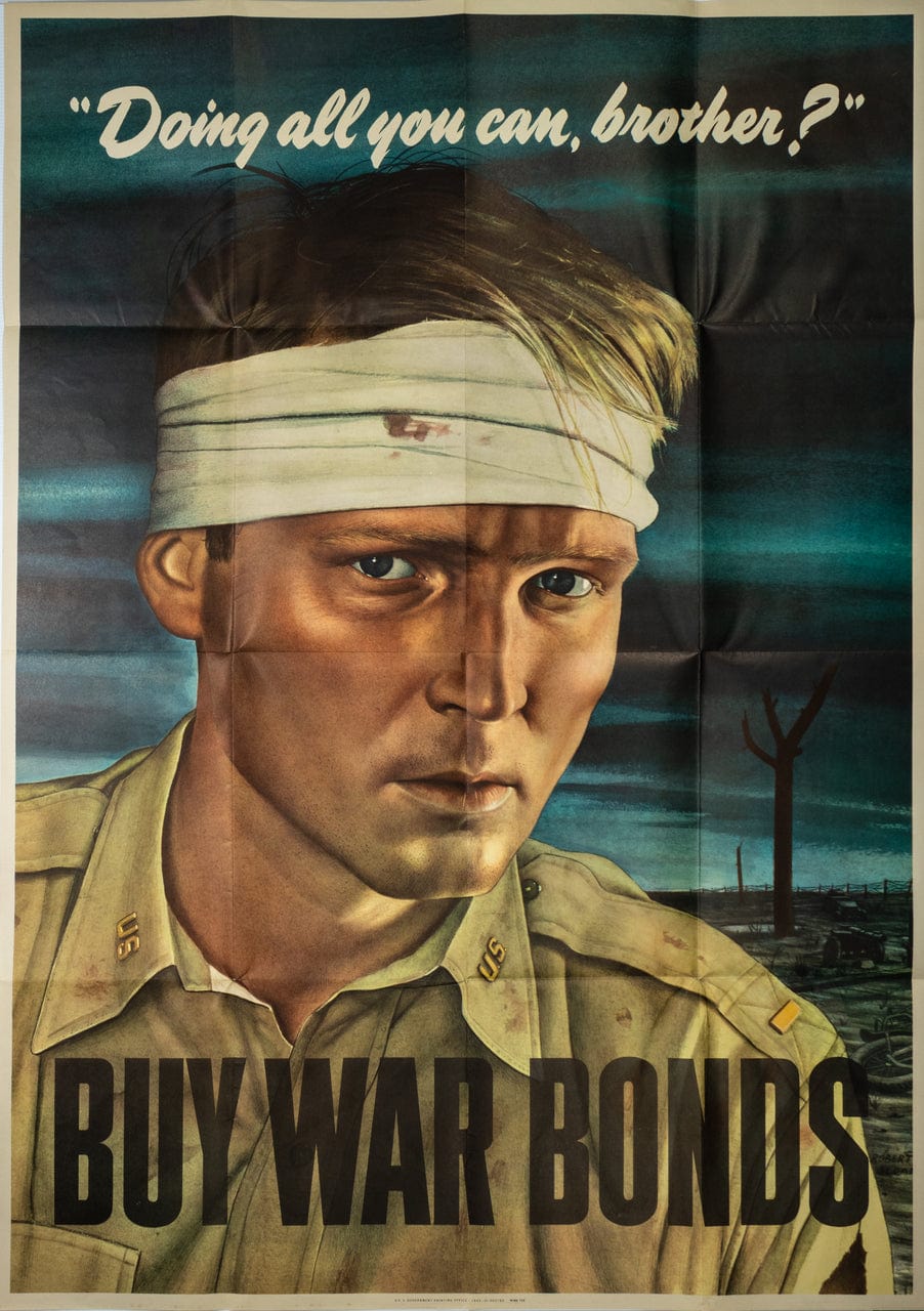 World War II Era War Bonds Poster (1, Doing all you can, brother?)