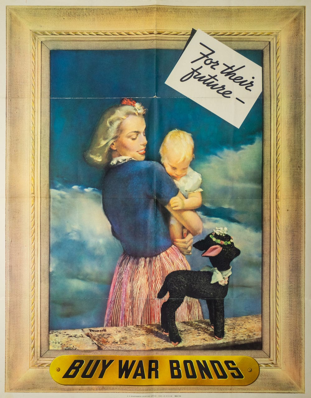 "For Their Future" WWII War Bond Poster