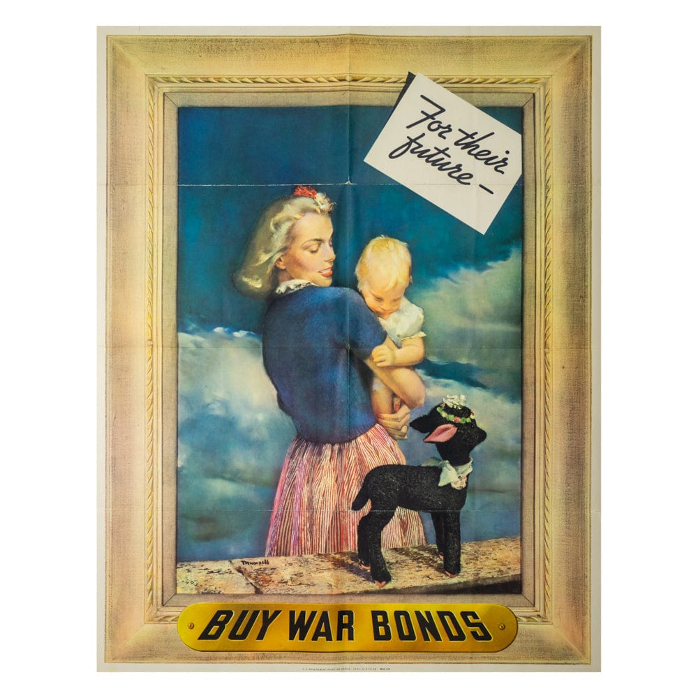 "For Their Future" WWII War Bond Poster thumbnail