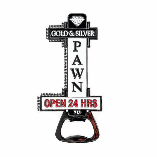 World Famous Shop Sign Bottle Opener G S Pawn
