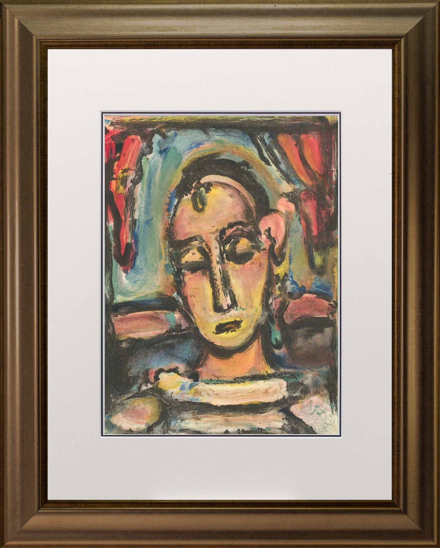 George Rouault; Tete d'une jeune fille