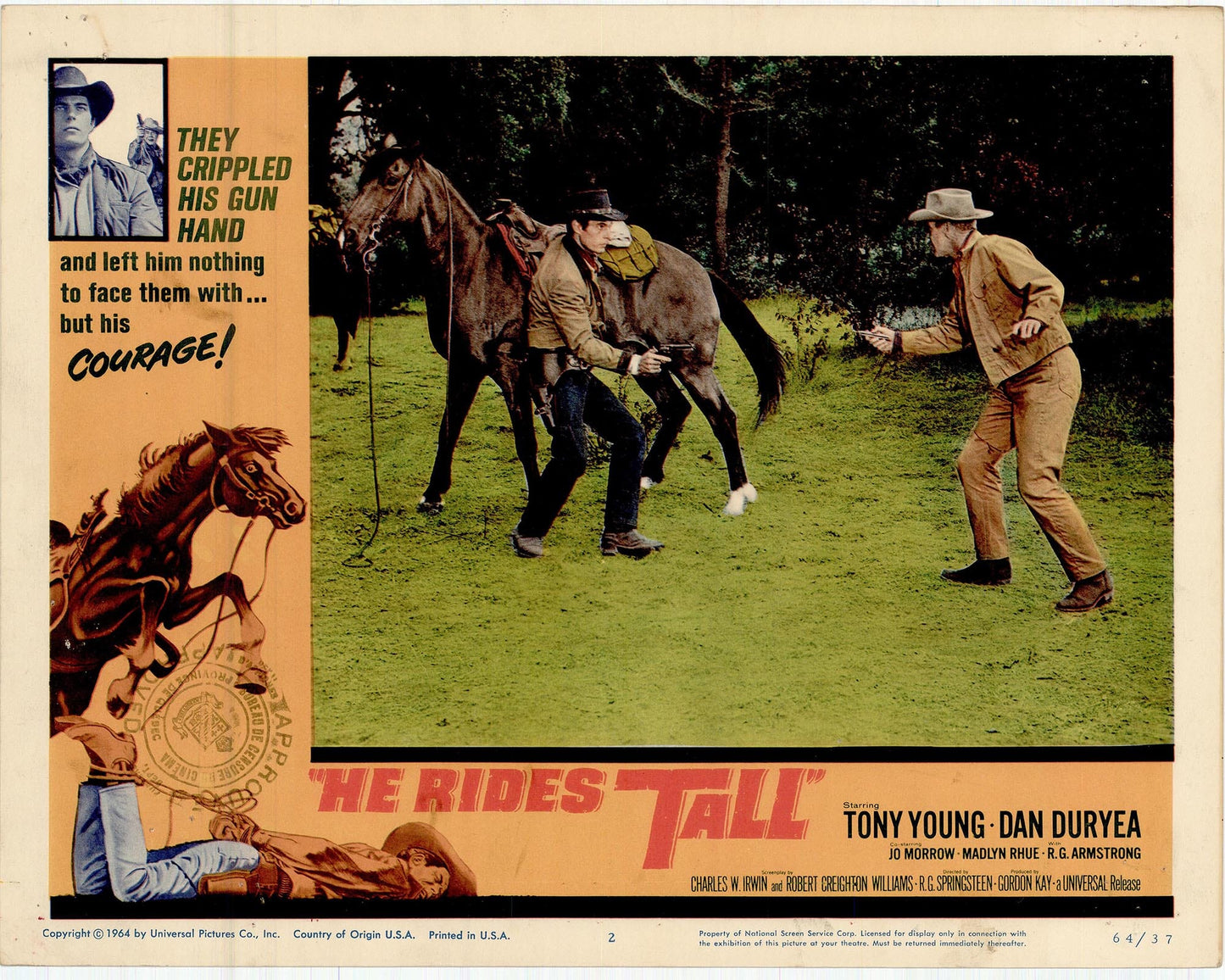 He Rides Tall Movie Lobby Card