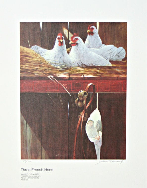 Mario F Fernandez; "Three French Hens"