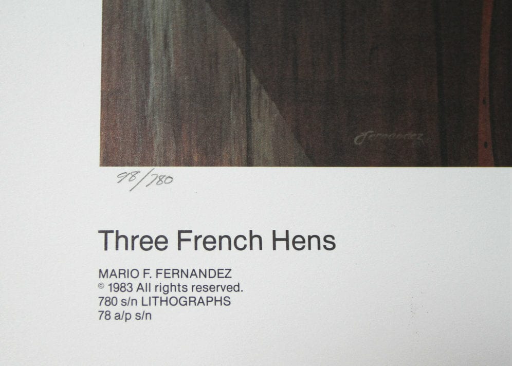 Mario F Fernandez; "Three French Hens"