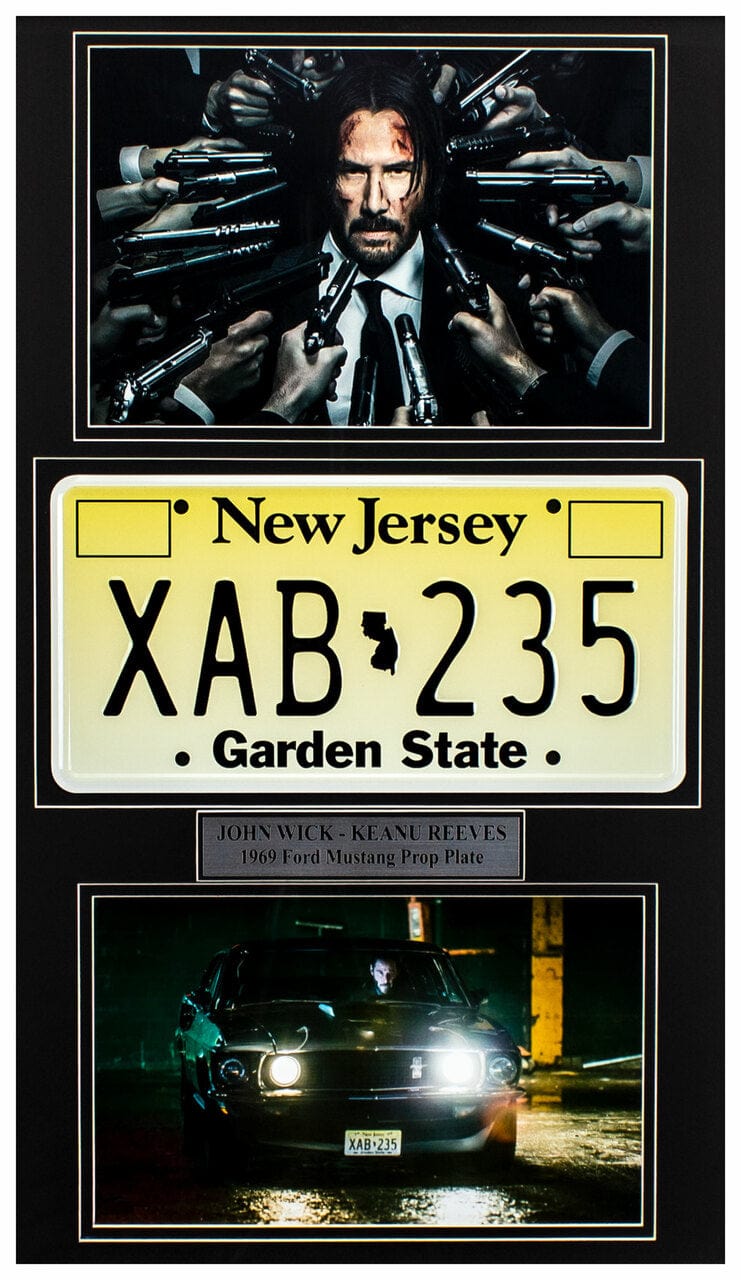 "John Wick" Movie Memorabilia - Prop License Plate zoom