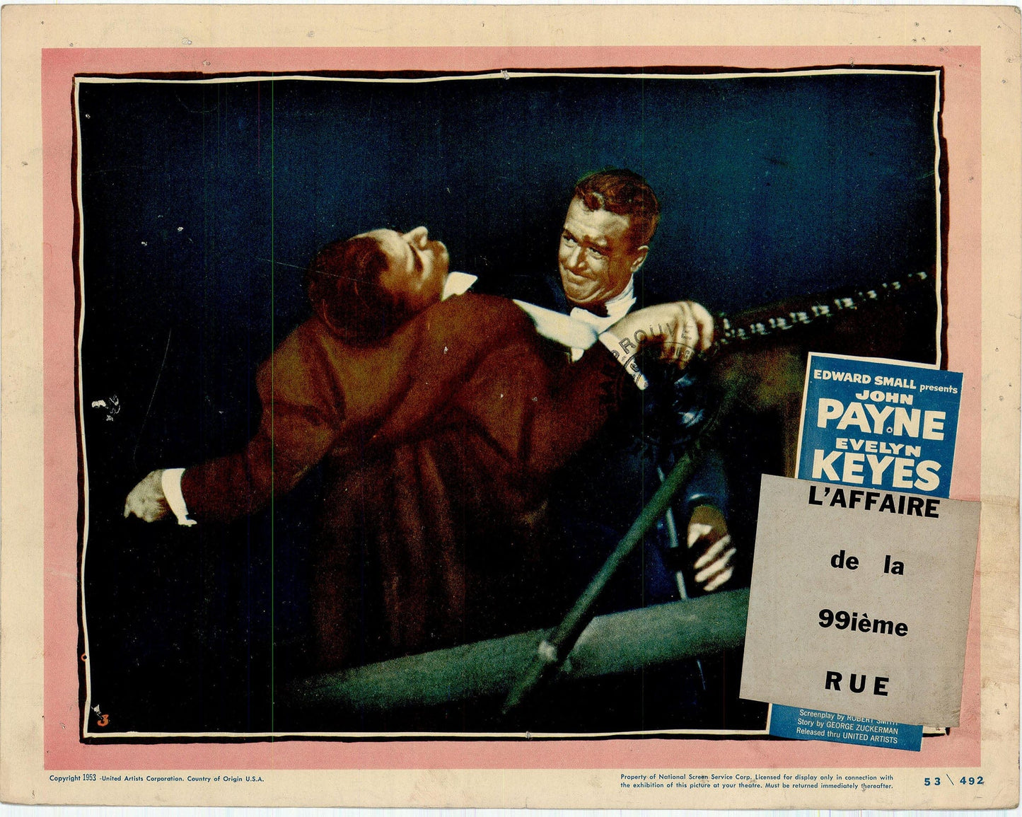 99 River Street - Classic Movie Lobby Card