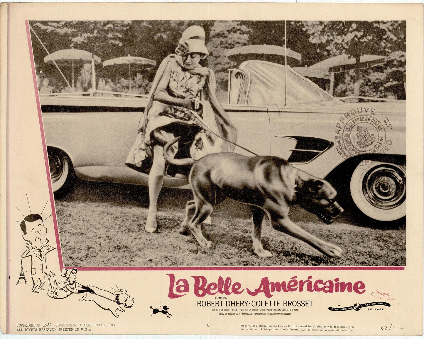 La Belle Americaine Movie Lobby Card