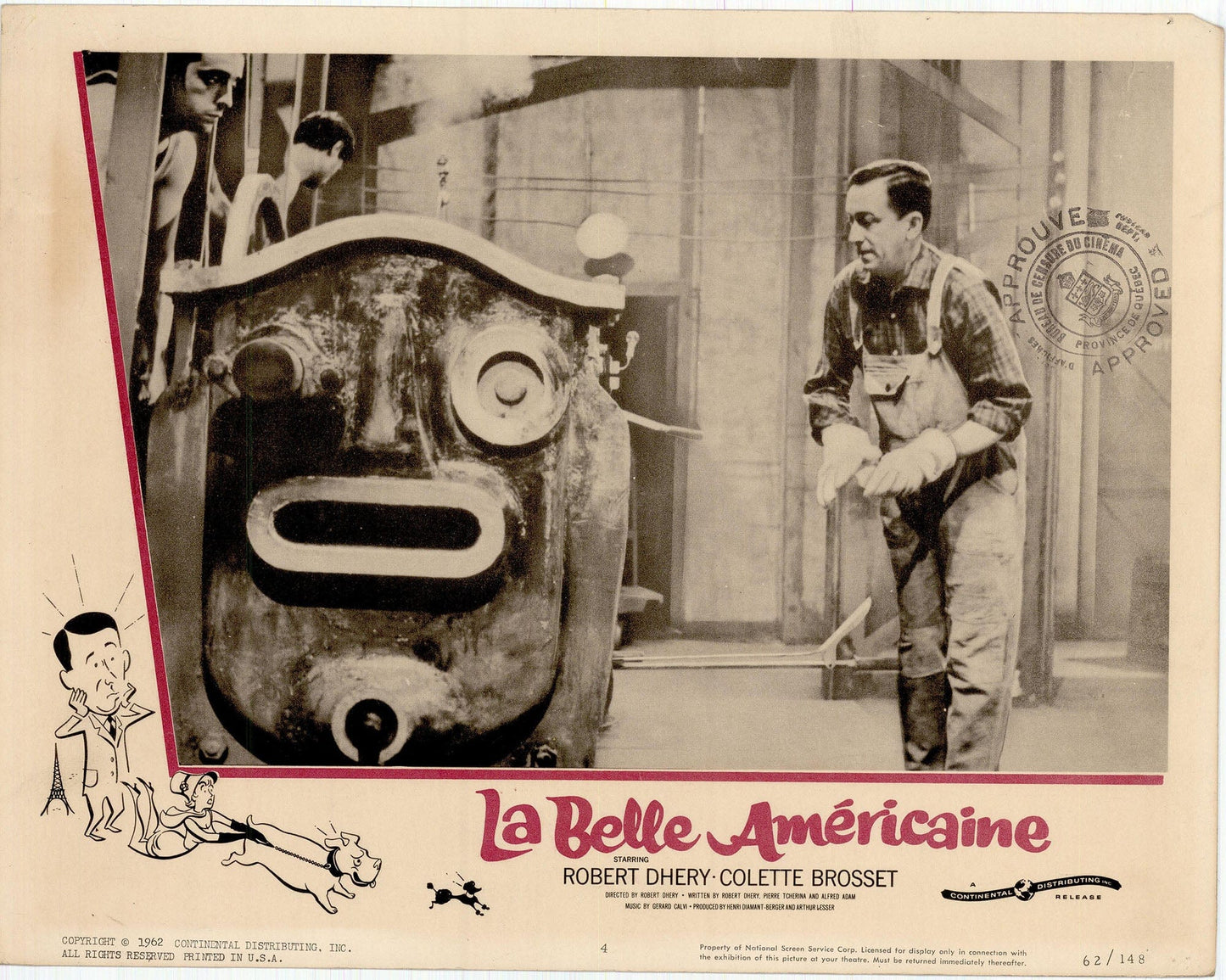 La Belle Americaine Movie Lobby Card