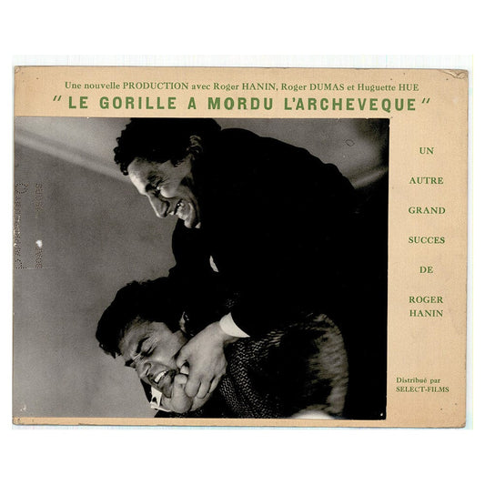 Le Gorille a Mordu L'Archeveque: Original Lobby Card Bundle, 1962 Art G S Pawn
